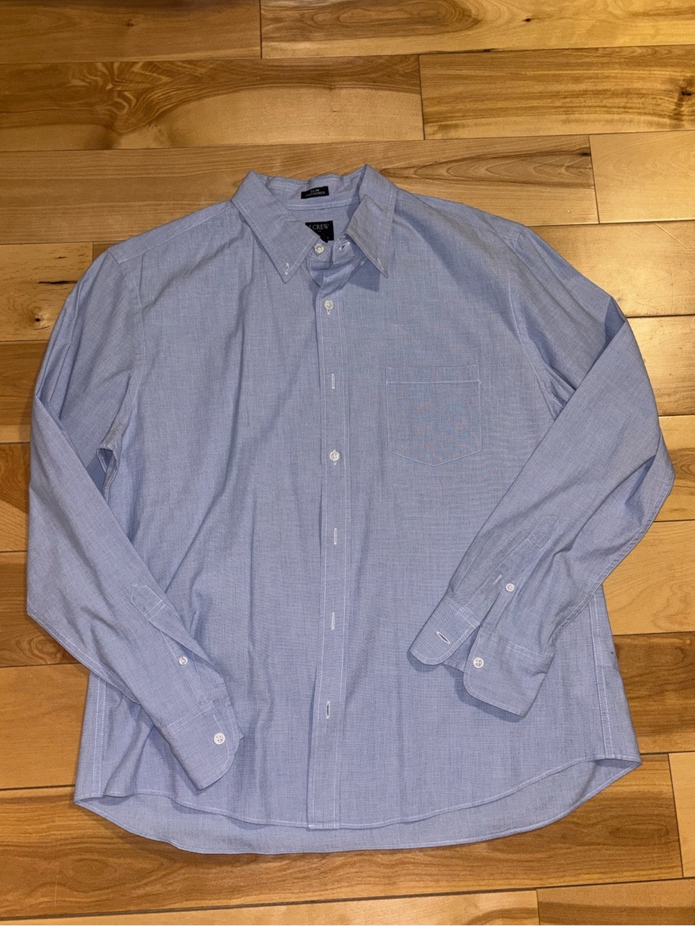 J. Crew Men's Blue Button-Up Dress Shirt